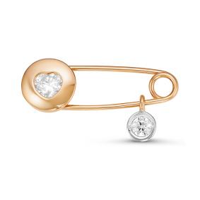 Золотая булавка КЮЗ Del'ta D160064 с фианитом D160064 фото