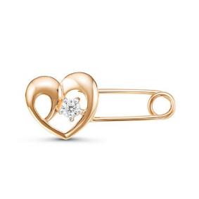 Золотая булавка КЮЗ Del'ta D160072 с фианитом D160072 фото