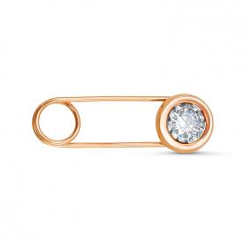 Золотая булавка КЮЗ Del'ta D160575 с фианитом D160575 фото