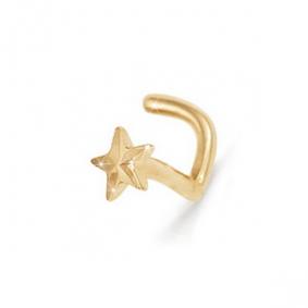 Золотой пирсинг в нос КЮЗ Del'ta D190007 D190007 фото