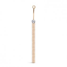 Золотой пирсинг в пупок КЮЗ Del'ta с фианитом D190112 D190112 фото