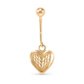 Золотой пирсинг в пупок КЮЗ Del'ta D190123 D190123 фото