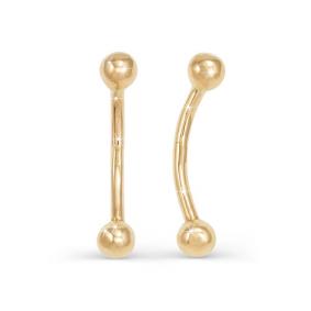 Золотой пирсинг в пупок КЮЗ Del'ta D190201 D190201 фото