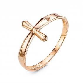Золотое кольцо Крест КЮЗ Del'ta D2102618 D2102618 фото