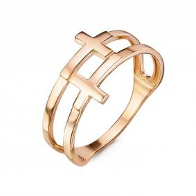 Золотое кольцо Крест КЮЗ Del'ta D2104868 D2104868 фото