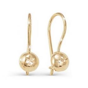 Золотые серьги КЮЗ Del'ta D220067 D220067 фото