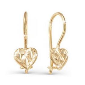 Золотые серьги КЮЗ Del'ta D220068 D220068 фото