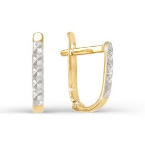 Золотые серьги КЮЗ Del'ta D220098 D220098 фото