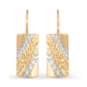 Золотые серьги КЮЗ Del'ta D220168 D220168 фото