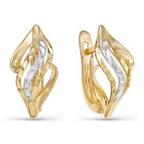 Золотые серьги КЮЗ Del'ta D220210 D220210 фото