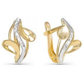 Золотые серьги КЮЗ Del'ta D220211 D220211 фото