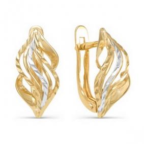 Золотые серьги КЮЗ Del'ta D220213 D220213 фото