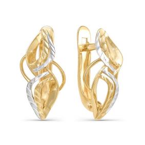 Золотые серьги КЮЗ Del'ta D220214 D220214 фото