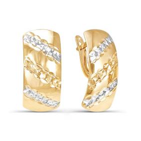 Золотые серьги КЮЗ Del'ta D220246 D220246 фото