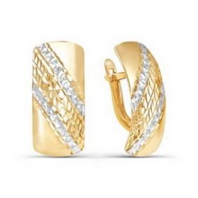 Золотые серьги КЮЗ Del'ta D220249 D220249 фото