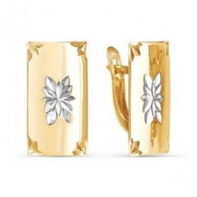 Золотые серьги КЮЗ Del'ta D220276 D220276 фото