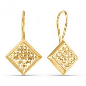 Золотые серьги КЮЗ Del'ta D220297 D220297 фото