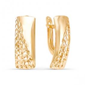 Золотые серьги КЮЗ Del'ta D220348 D220348 фото