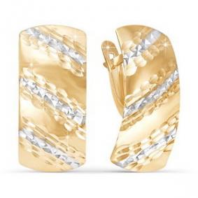 Золотые серьги КЮЗ Del'ta D220350 D220350 фото