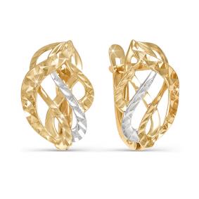 Золотые серьги КЮЗ Del'ta D220378 D220378 фото