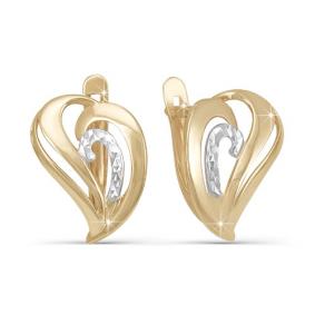 Золотые серьги КЮЗ Del'ta D220438 D220438 фото