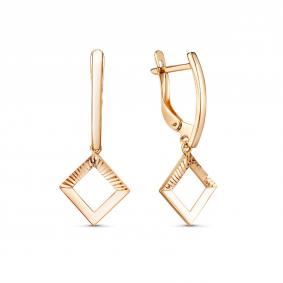 Золотые серьги КЮЗ Del'ta D2206358 D2206358 фото
