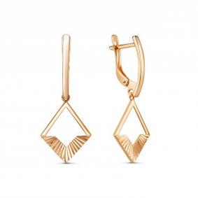 Золотые серьги КЮЗ Del'ta D2206359 D2206359 фото