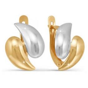 Золотые серьги КЮЗ Del'ta D220641 D220641 фото