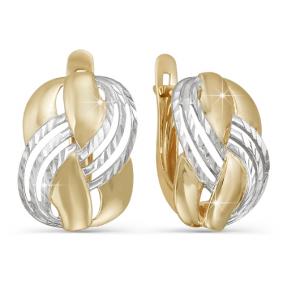 Золотые серьги КЮЗ Del'ta D220658 D220658 фото