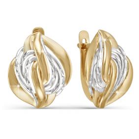 Золотые серьги КЮЗ Del'ta D220672 D220672 фото