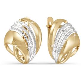 Золотые серьги КЮЗ Del'ta D220673 D220673 фото