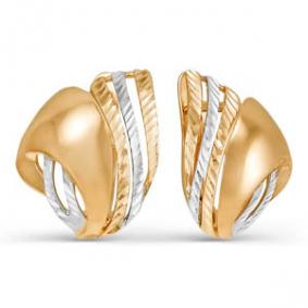 Золотые серьги КЮЗ Del'ta D220736 D220736 фото