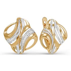 Золотые серьги КЮЗ Del'ta D220740 D220740 фото