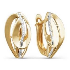 Золотые серьги КЮЗ Del'ta D220741 D220741 фото