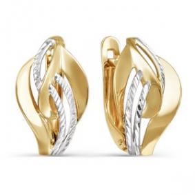 Золотые серьги КЮЗ Del'ta D220743 D220743 фото