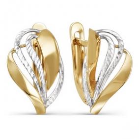 Золотые серьги КЮЗ Del'ta D220746 D220746 фото