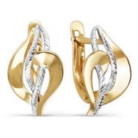 Золотые серьги КЮЗ Del'ta D220747 D220747 фото