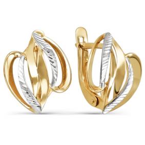 Золотые серьги КЮЗ Del'ta D220753 D220753 фото