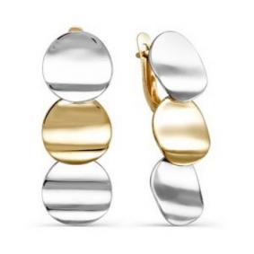 Золотые серьги КЮЗ Del'ta D220785 D220785 фото