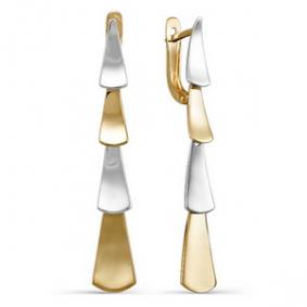 Золотые серьги КЮЗ Del'ta D220786 D220786 фото
