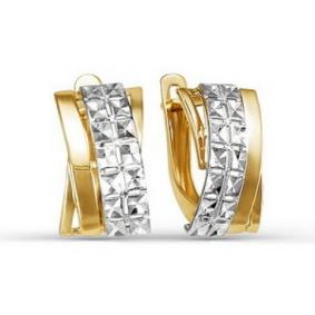 Золотые серьги КЮЗ Del'ta D220790 D220790 фото