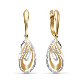 Золотые серьги КЮЗ Del'ta D220798 D220798 фото