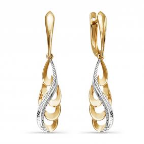 Золотые серьги КЮЗ Del'ta D220805 D220805 фото