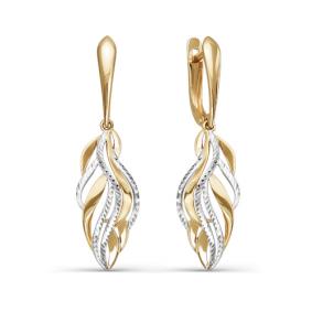 Золотые серьги КЮЗ Del'ta D220807 D220807 фото