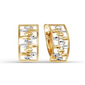 Золотые серьги КЮЗ Del'ta D220838 D220838 фото