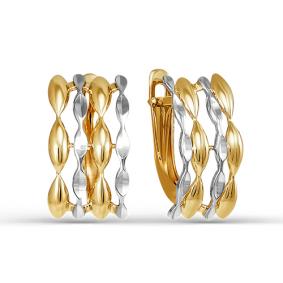 Золотые серьги КЮЗ Del'ta D220841 D220841 фото