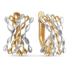 Золотые серьги КЮЗ Del'ta D220843 D220843 фото