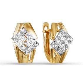 Золотые серьги КЮЗ Del'ta D220850 D220850 фото