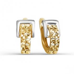 Золотые серьги КЮЗ Del'ta D220858 D220858 фото