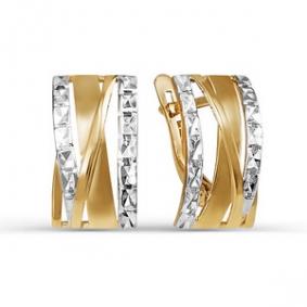 Золотые серьги КЮЗ Del'ta D220860 D220860 фото